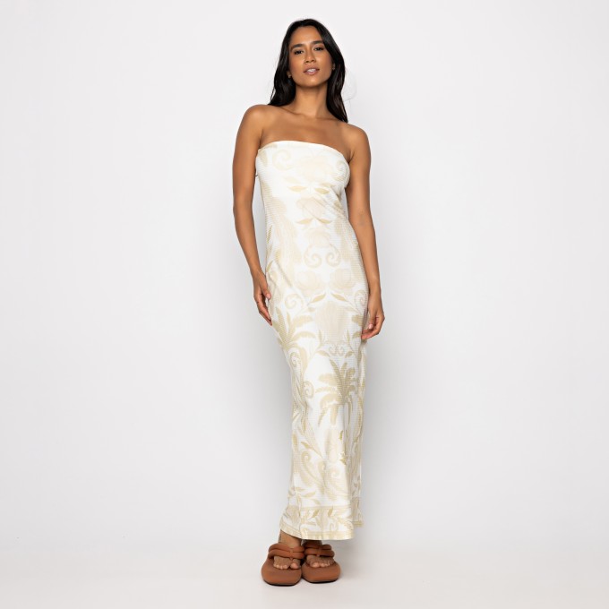 Vestido Sem Alça Midi Tina