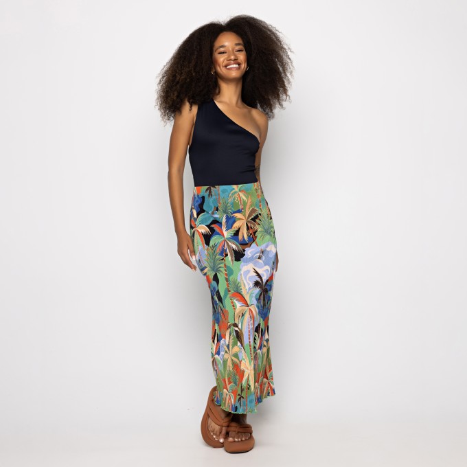 Saia Midi Plissada Bem Querer