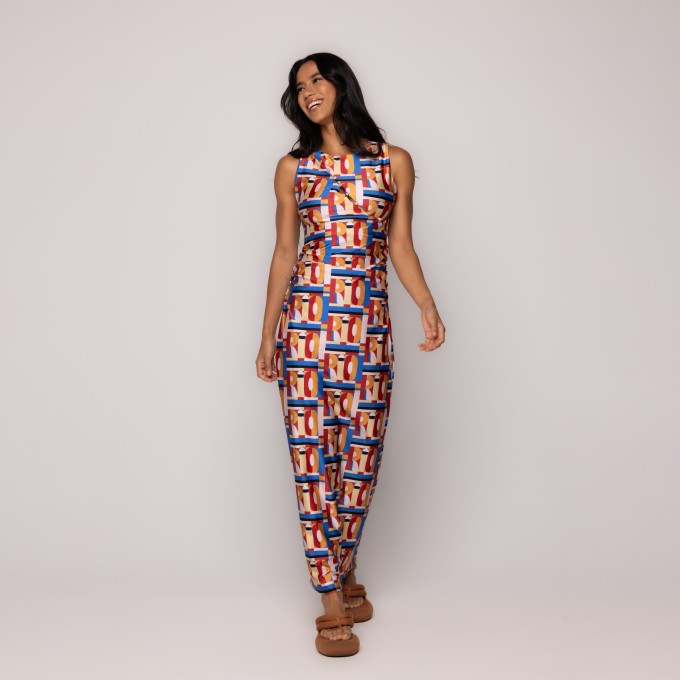 Vestido Midi Rio Gráfico