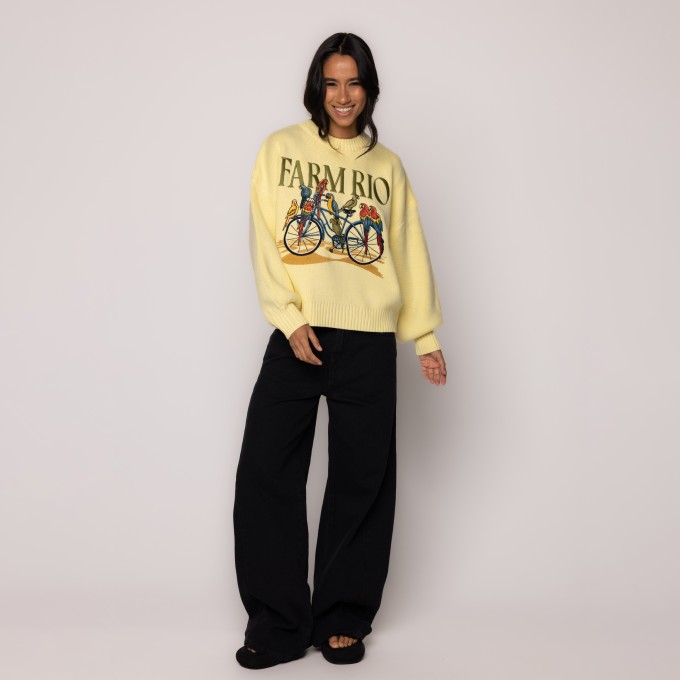 Casaco Tricot Bicicleta Aves