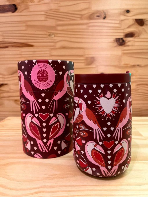 Copo Farm Que sede 450ml Caju Coração