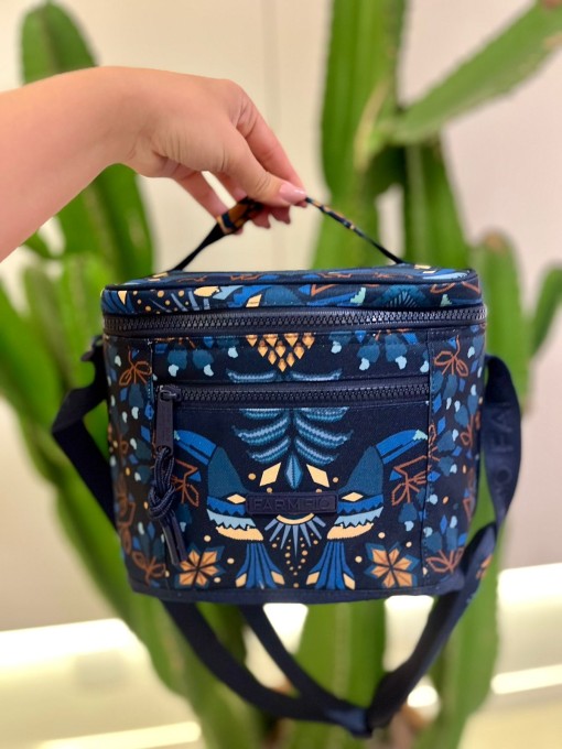 Mini Cooler Farm Farofa Lenço Magia Tropical