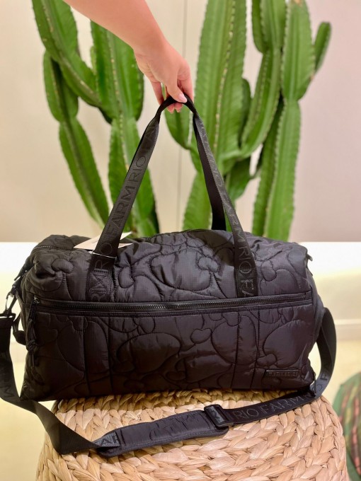 Bolsa Farm Findi Borogodó puffer preto