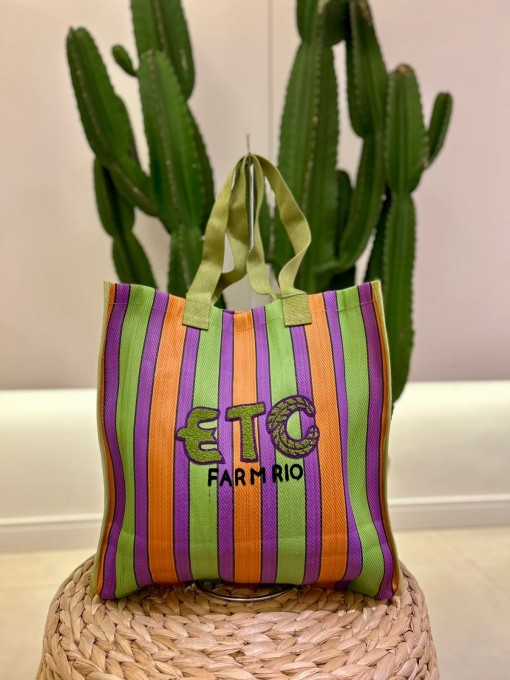 Bolsa Tote Rafia Multicolor Vd