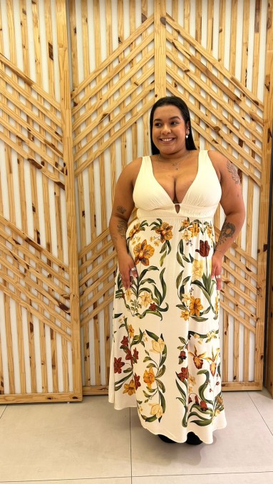 Vestido Longo Selva De Flor