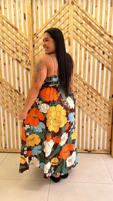Vestido Cropped Flor Bucólico