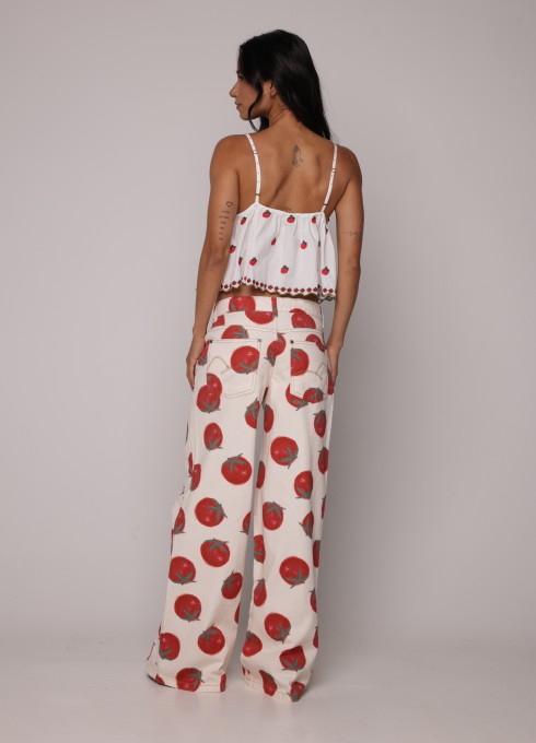 Blusa Artesanal Lenço Tomatinhos