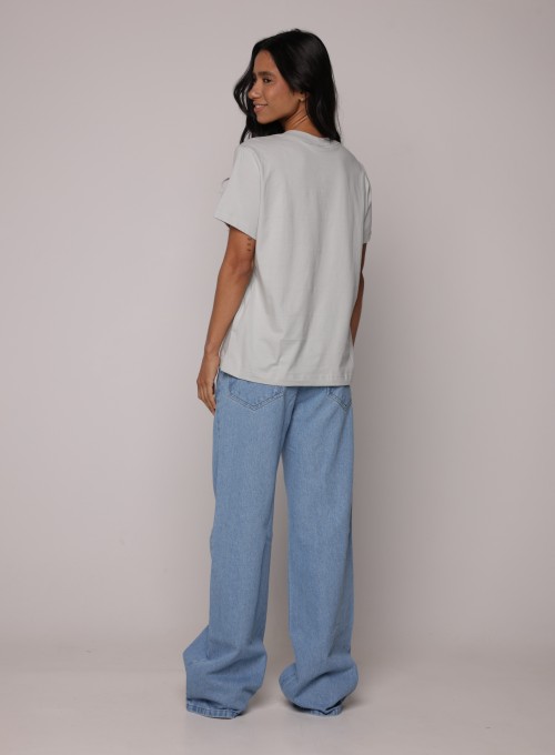 Tshirt Media Vira Lata Azul Sublime