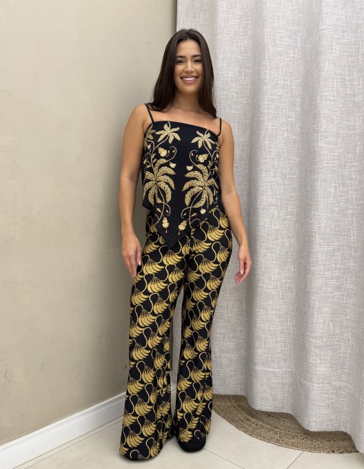 Calça Flare Banana Tassel